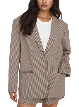Blazer Only Molly Check Marrón para Mujer