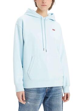 Sudadera Levis Standard Hoodie Azul para Mujer