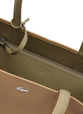 Bolso Lacoste Shopping Bag Reversible Beige Mujer