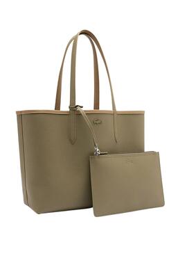 Bolso Lacoste Shopping Bag Reversible Beige Mujer
