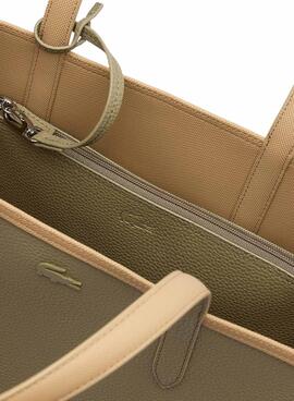 Bolso Lacoste Shopping Bag Reversible Beige Mujer