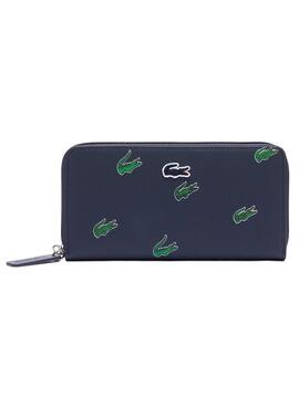 Cartera Lacoste Zip Wallet Marino para Mujer