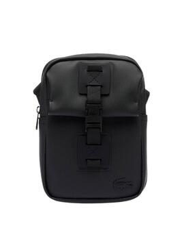 Cartera Vertical Lacoste Crossover Negro Hombre