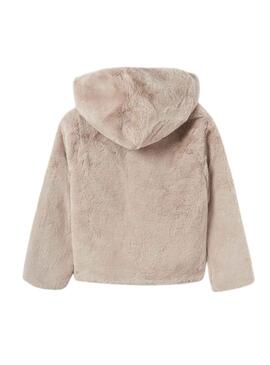 Abrigo Mayoral Pelo Vison Beige para Niña