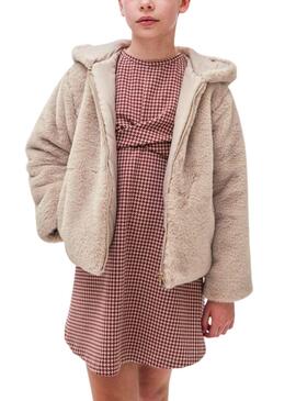 Abrigo Mayoral Pelo Vison Beige para Niña