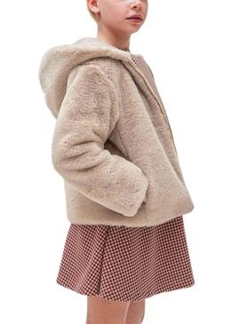Abrigo Mayoral Pelo Vison Beige para Niña