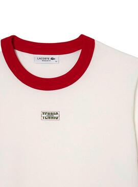 Camiseta Lacoste Tennis Insignia Blanco Mujer