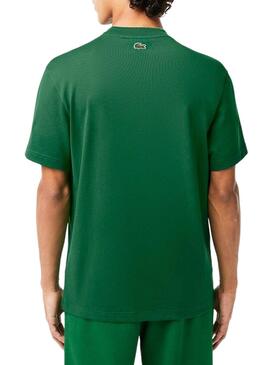 Camiseta Lacoste Punto Acolchado Verde Hombre