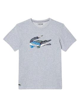 Camiseta Lacoste Secado Rápido Gris Hombre