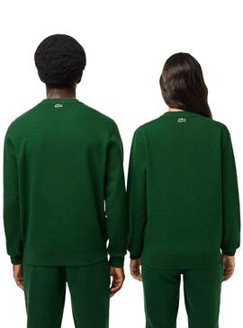 Sudadera Lacoste Bandera 3D Verde Hombre Mujer