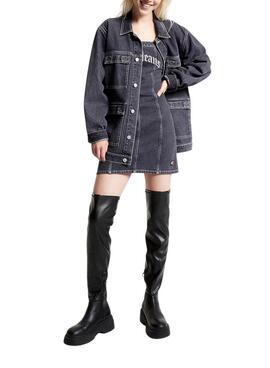 Botas Tommy Jeans Over The Knee Negro Mujer