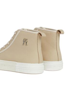Zapatillas Tommy Hilfiger TH Leather Beige Mujer