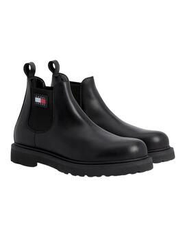 Botines Tommy Jeans Napa Leather Negro Hombre