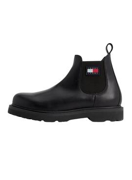 Botines Tommy Jeans Napa Leather Negro Hombre