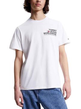 Camiseta Tommy Jeans Entry Concert Blanco Hombre