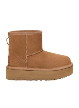 Botas UGG Classic Mini Platform Marrón Para Niña