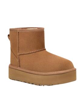 Botas UGG Classic Mini Platform Marrón Para Niña