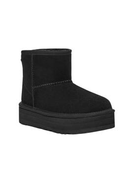 Botas UGG Classic Mini Platform Negro Para Niña