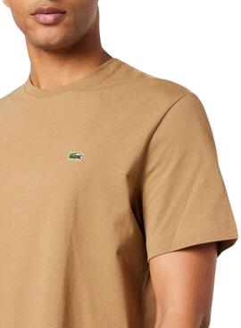 Camiseta Lacoste Logo Tee Marrón Hombre Mujer