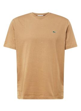 Camiseta Lacoste Logo Tee Marrón Hombre Mujer