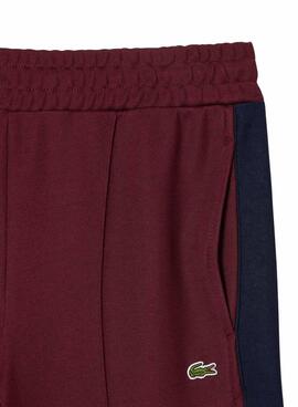 Pantalón Lacoste Paris Interlock Granate Mujer