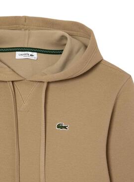 Sudadera Lacoste Lion Beige Para Mujer