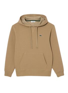 Sudadera Lacoste Lion Beige Para Mujer