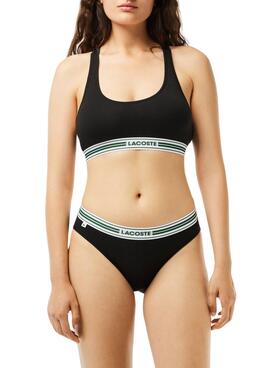 Bralette Lacoste Heritage Negro Para Mujer