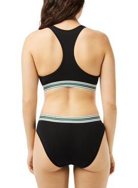 Bralette Lacoste Heritage Negro Para Mujer