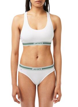 Bralette Lacoste Heritage Blanco Para Mujer