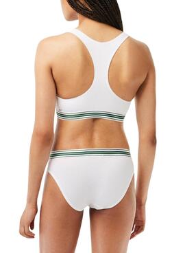 Bralette Lacoste Heritage Blanco Para Mujer