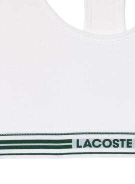 Bralette Lacoste Heritage Blanco Para Mujer