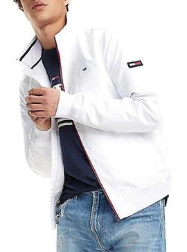 Bomber Tommy Jeans Essential Casual Blanco Hombre