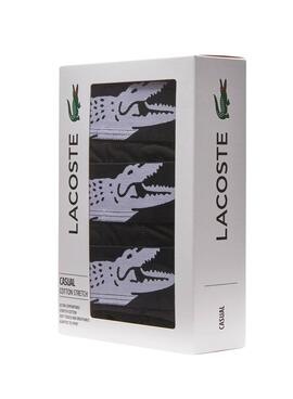 Pack 3 Calzoncillos Lacoste Boxers Negro Hombre