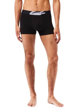 Pack 3 Calzoncillos Lacoste Boxers Negro Hombre