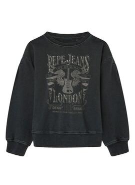 Sudadera Pepe Jeans Virginie Negro Para Niña