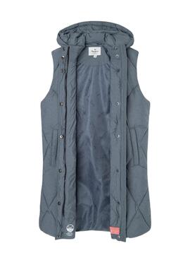 Chaleco Pepe Jeans Suzette Guateado Gris Para Niña