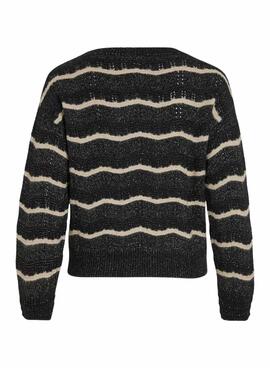 Jersey Vila Vipolana Boatneck Negro Para Mujer