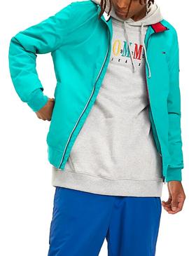 Cazadora Tommy Jeans Essential Bomber Turquesa