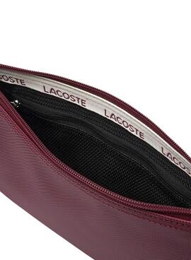 Bolso Lacoste Flat Crossover Granate para Mujer