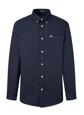 Camisa Pepe Jeans Crail Marino Para Hombre