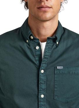 Camisa Pepe Jeans Crail Verde Para Hombre