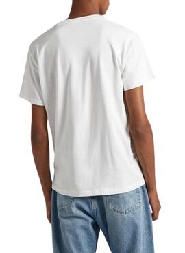 Camiseta Pepe Jeans Kenelm Blanco Para Hombre