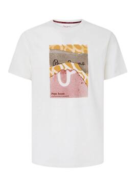 Camiseta Pepe Jeans Kenelm Blanco Para Hombre