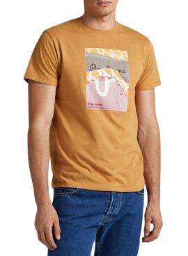 Camiseta Pepe Jeans Kenelm Camel Para Hombre