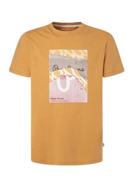 Camiseta Pepe Jeans Kenelm Camel Para Hombre