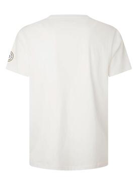 Camiseta Pepe Jeans Wonty Blanco Para Hombre