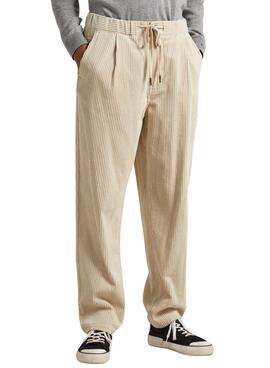 Pantalones Pepe Jeans Alban Pana Beige Para Hombre