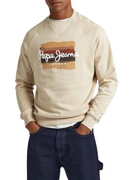 Sudadera Pepe Jeans Mun Beige Para Hombre