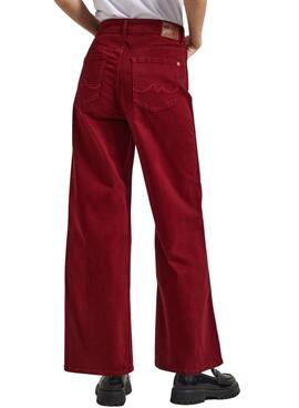 Pantalones Pepe Jeans Lexa Crop Granate Para Mujer